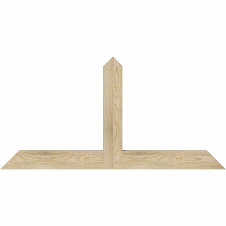 Ekena Millwork Portland Rough Sawn Timber Gable Bracket, Douglas Fir, 48"W x 24"H x 2"D x 4"F, 12/12 Pitch GBW048X24X0204POR00RDF
